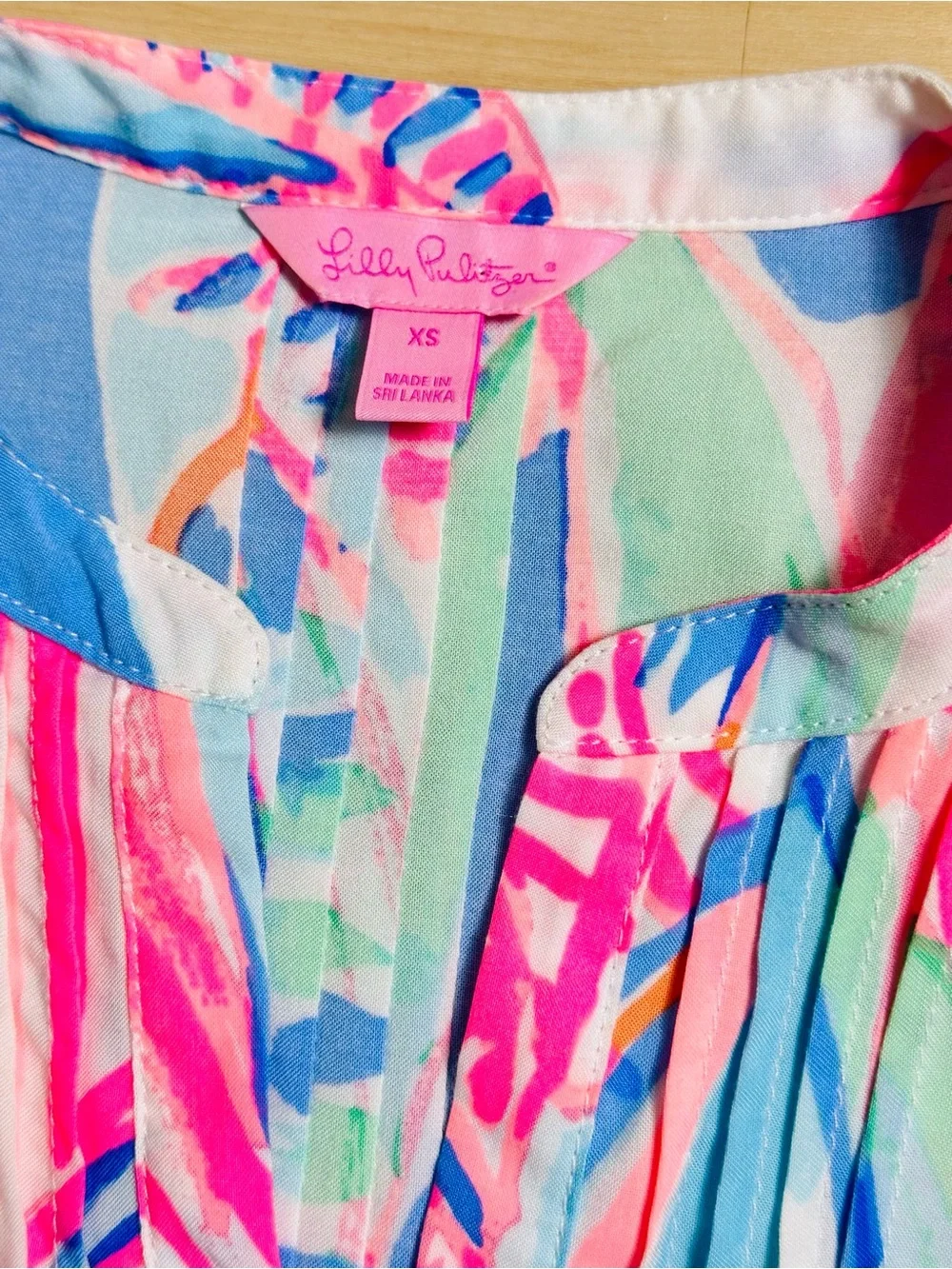 Lilly Pulitzer Sarasota Tunic Dress XS “Out to Sea” Costal Abstract Lightweight